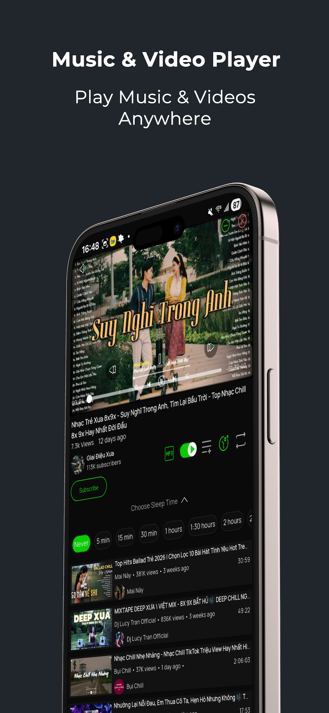 YMusic home screen